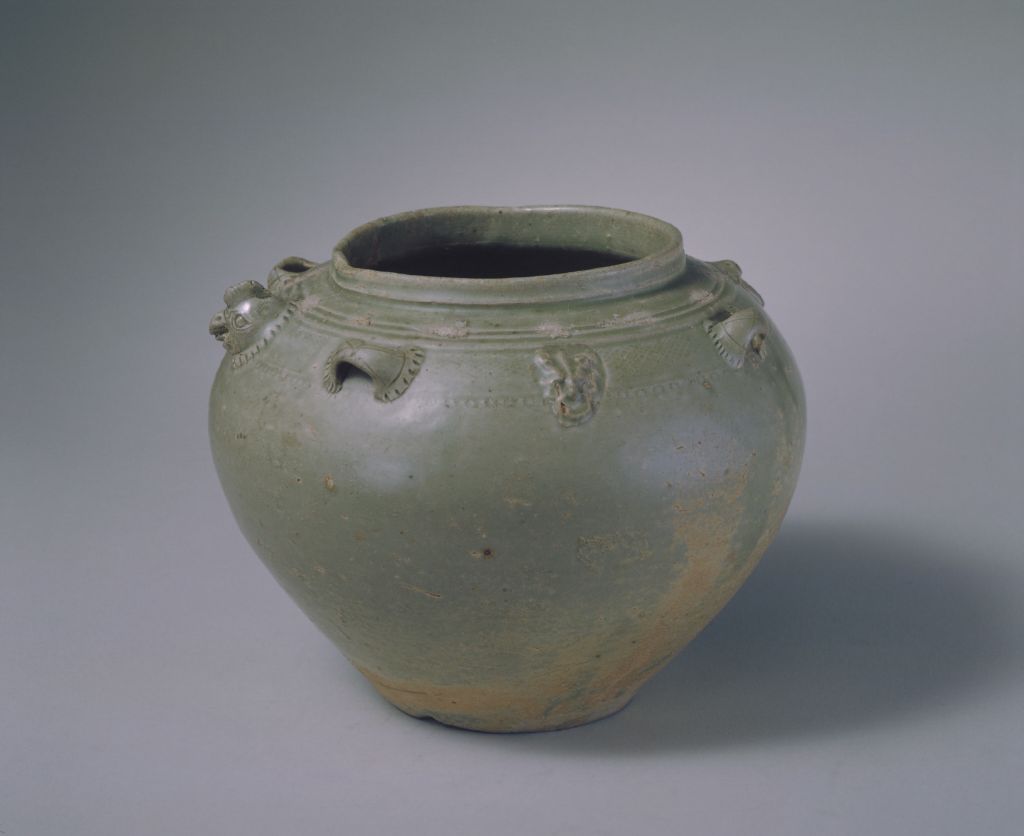 图片[1]-Blue-glazed chicken head pot-China Archive